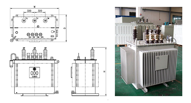 Amorphous Oil Transformer view 2